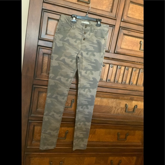 Girls Vanilla Star Cargo Jeans Button Front Sz 12 - Picture 1 of 2